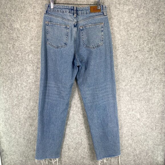 BDG Pax Womens High Rise Distressed Raw Hem Blue Denim Jeans Size 27 - Picture 4 of 10